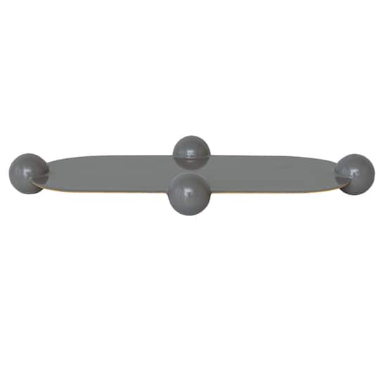 Hello Honey® 17.5" Gray Elegance Enamel Metal Tray with Ball Feet